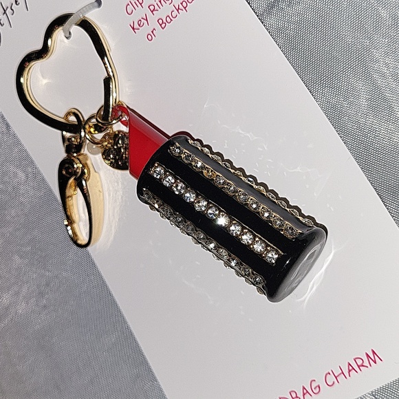 Betsey Johnson Lipstick Handbag Charm fob - Picture 2 of 3